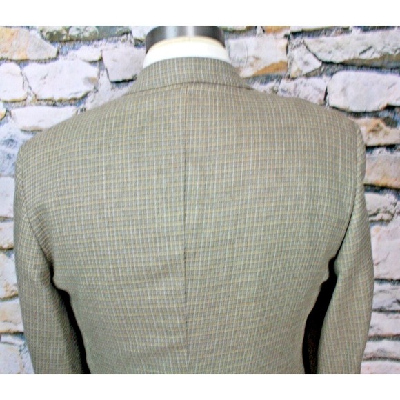 HICKEY FREEMAN Men's Luxurious Sport Coat Silk Wool Beige Tweed Two Button 44 US - Picture 8 of 11
